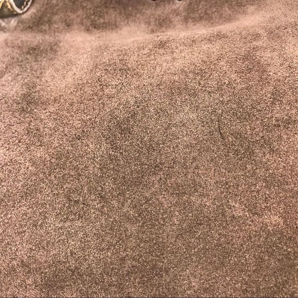 Carla Mancini brown suede & leather handbag - Picture 5 of 8